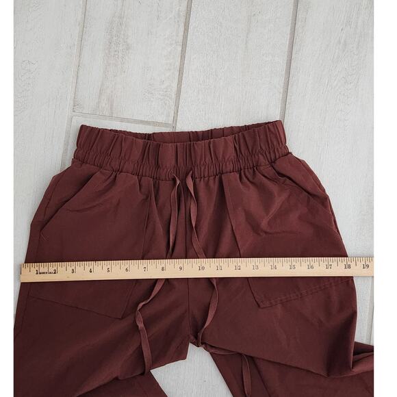Women’s Apana Beyond Daily Pants Rust Color Size XS Pockets Hiking Yoga Maroon - Picture 3 of 7